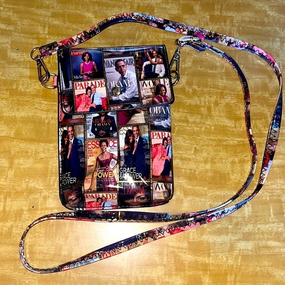 Obama Magazine cover photo cross body bag in excellent condition. Collectors